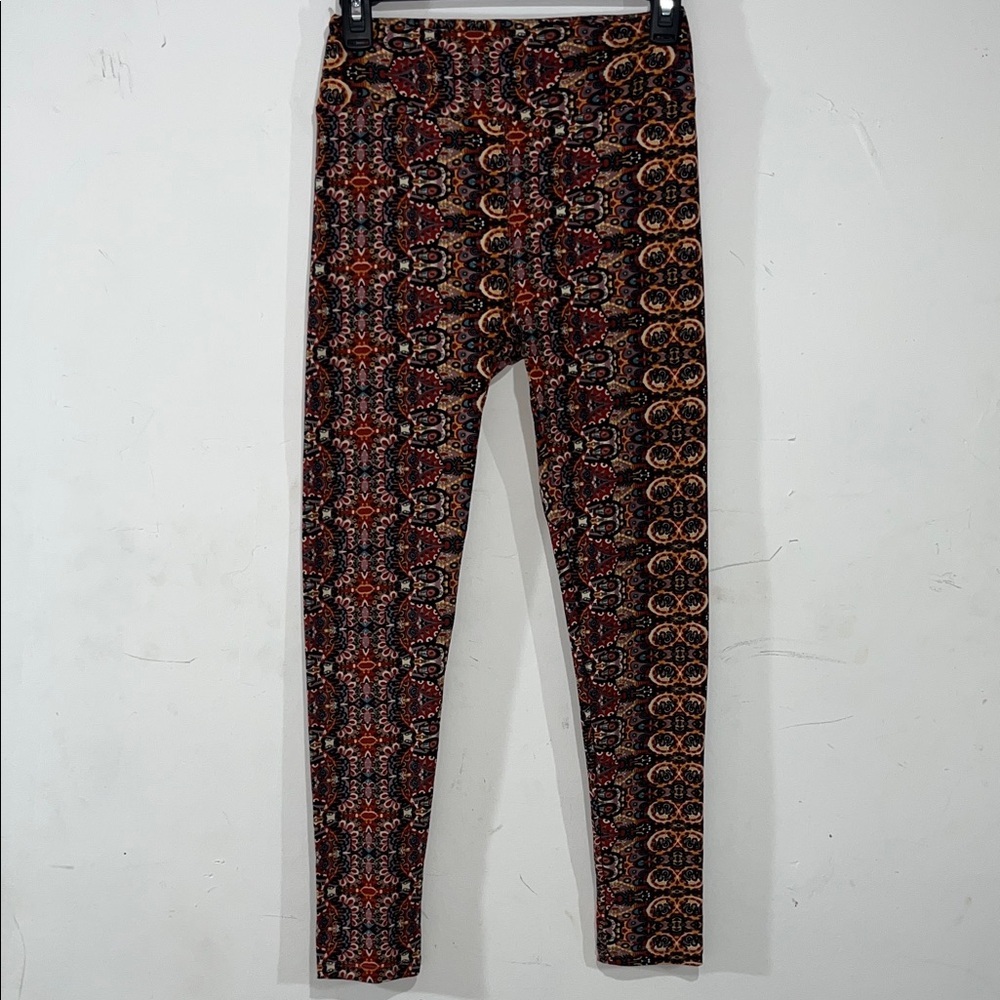 LuLaRoe Eclectic Paisley Boho Abstract Print Soft Feel One Size Leggings - Picture 3 of 8